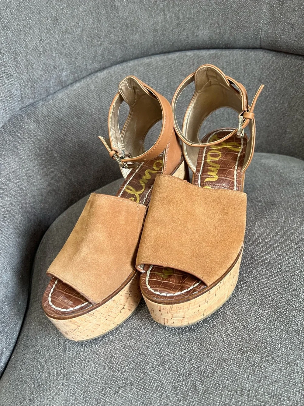 Sam Edelman platform suede Devin sandals size 7